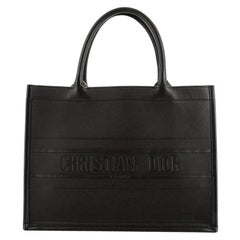 Christian Dior Book Tote Embossed Leather Small
