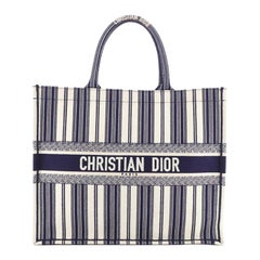 Christian Dior Book Tote Embroidered Canvas