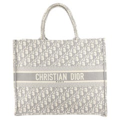 Christian Dior Book Tote Embroidered Canvas Large