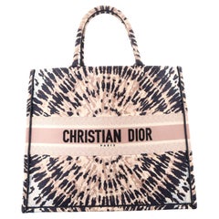 Christian Dior Book Tote Embroidered Canvas Large
