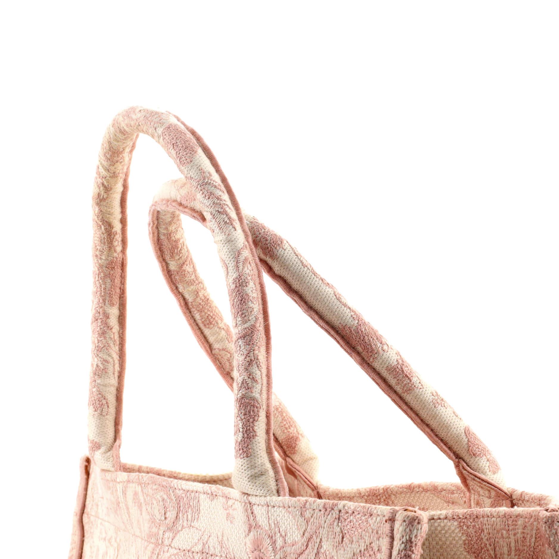 Christian Dior Book Tote Embroidered Canvas Medium 3