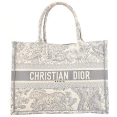 Christian Dior Book Tote Embroidered Canvas Medium