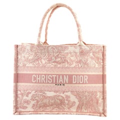 Christian Dior Book Tote Embroidered Canvas Medium