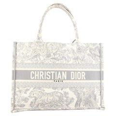 Christian Dior Book Tote Embroidered Canvas Medium
