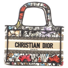 Christian Dior Book Tote Embroidered Canvas Mini