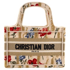 Christian Dior Book Tote Embroidered Canvas Mini