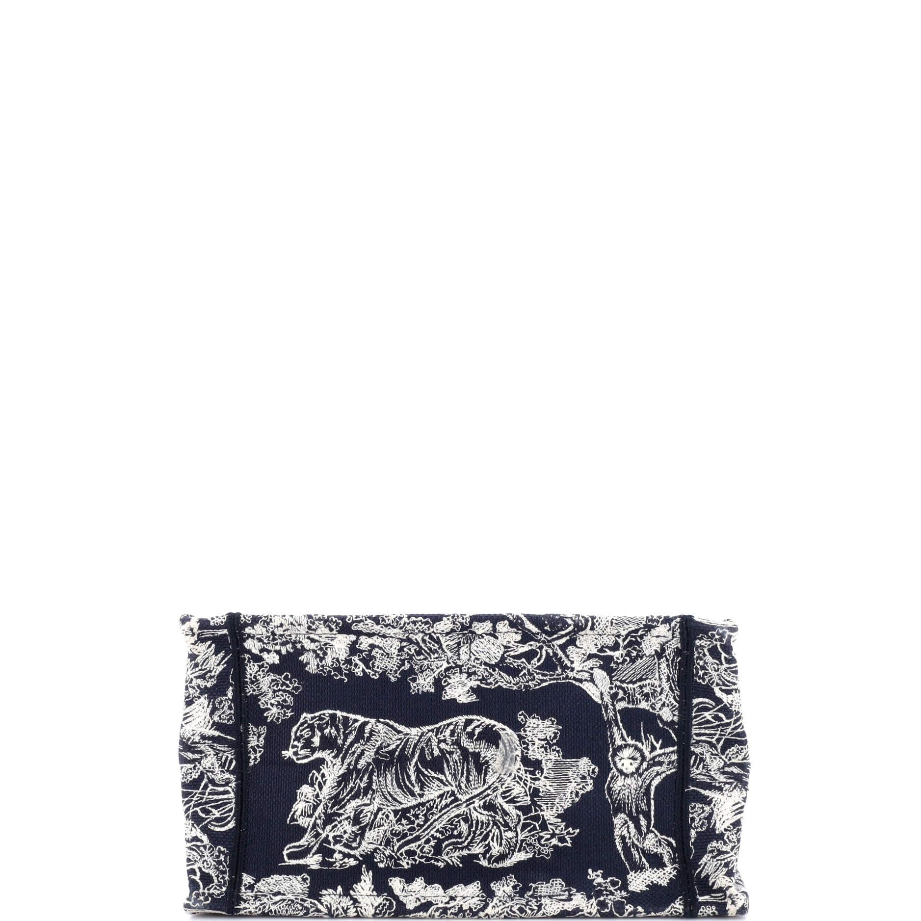 Women's or Men's Christian Dior Book Tote Embroidered Canvas Small