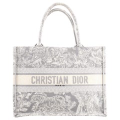 Christian Dior Book Tote Embroidered Canvas Small