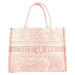 Christian Dior Book Tote Embroidered Canvas Small