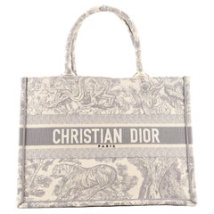 Christian Dior Book Tote Embroidered Canvas Small