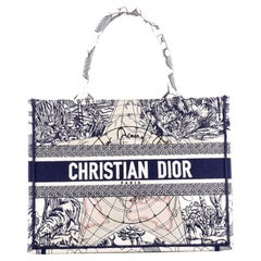 Christian Dior Book Tote Embroidered Canvas Small