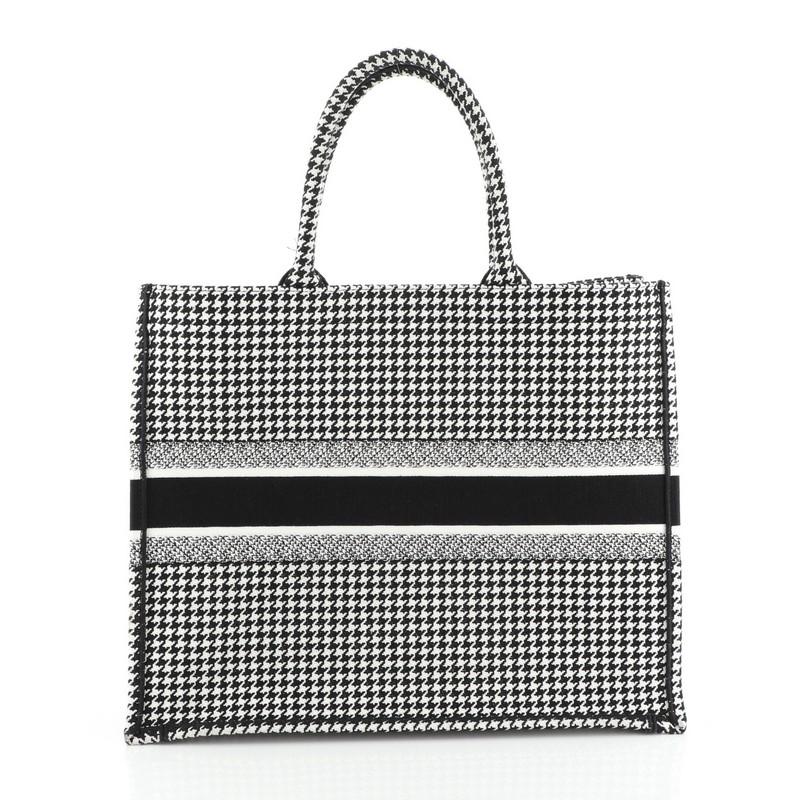 dior houndstooth book tote