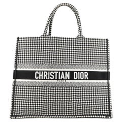 Sac cabas Christian Dior Book Fourre-tout en toile pied-de-poule