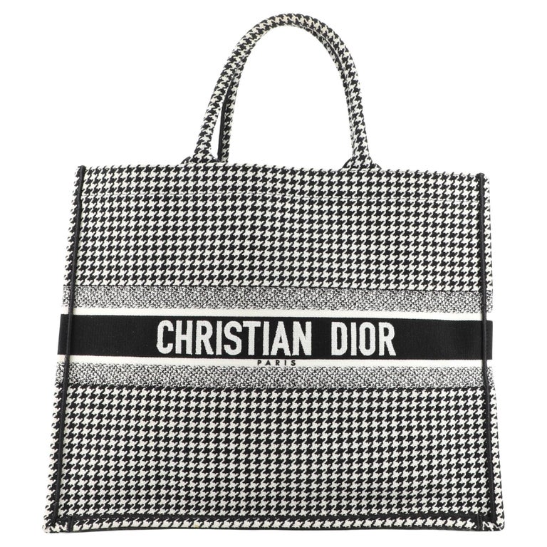 Sac cabas Christian Dior Book Fourre-tout en toile pied-de-poule sur  1stDibs | sac dior pied de poule