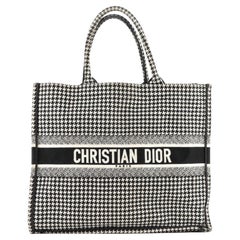 Christian Dior Buch Tote Hahnentritt Segeltuch groß