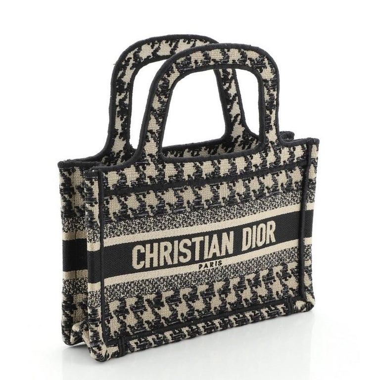 Christian Dior Book Tote Houndstooth Canvas Mini at 1stDibs | dior  houndstooth book tote, dior small book tote houndstooth, dior houndstooth  tote