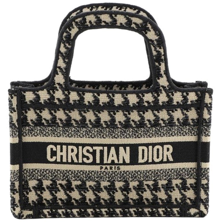 Christian Dior Book Tote Houndstooth Canvas Mini at 1stdibs