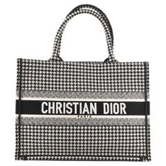 Christian Dior Book Fourre-tout en toile pied-de-poule petit modèle