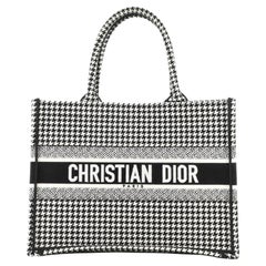 Christian Dior Buch-Tasche Hahnentritt-Segeltuch