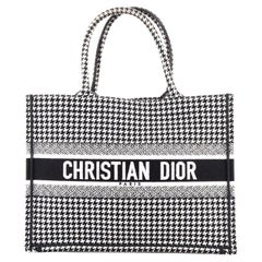 Christian Dior Book Fourre-tout en toile pied-de-poule petit modèle