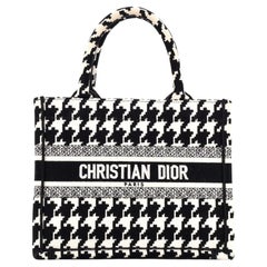 Christian Dior Book Tote Canvas pied-de-poule Small