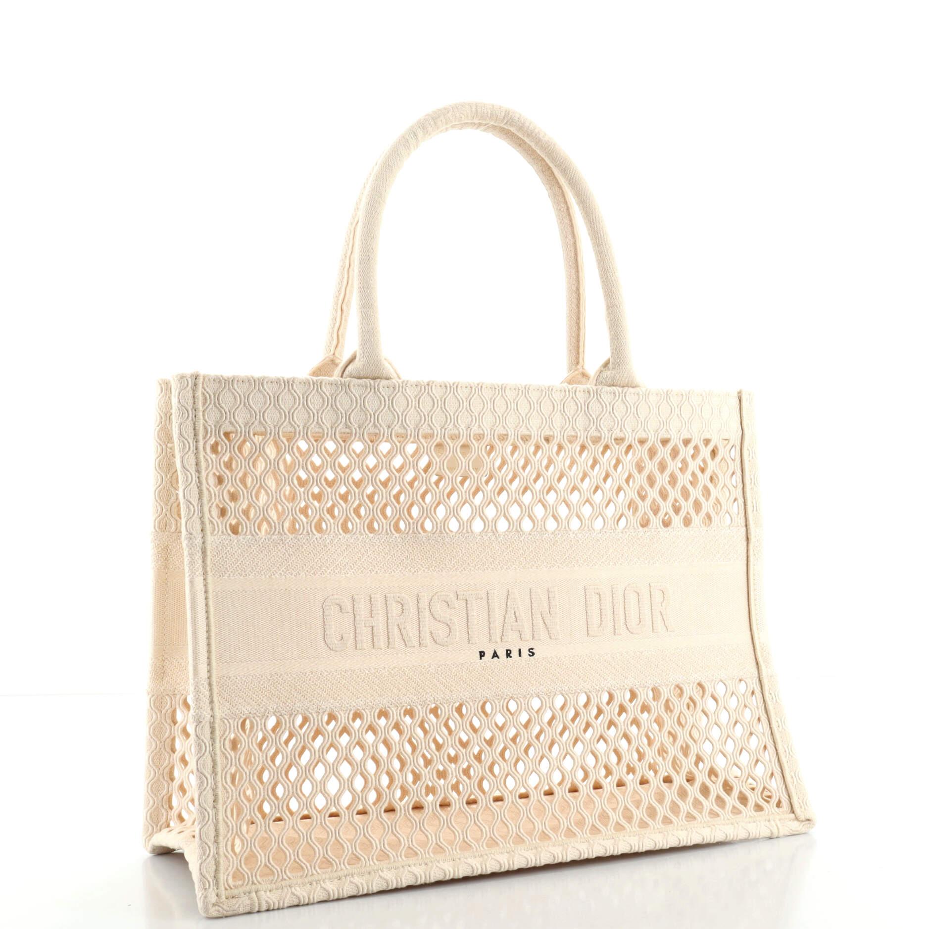 Bianco Christian Dior Book Tote Mesh Piccolo