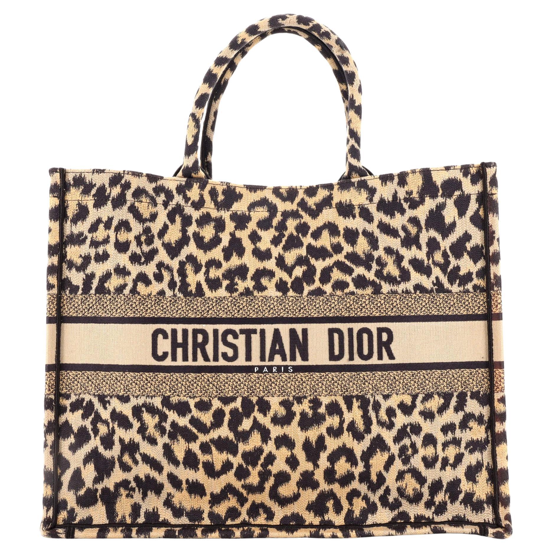 Christian Dior Book Tote Mizza Embroidered Canvas Large For Sale