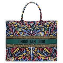 CHRISTIAN DIOR BOOK TOTE - Sac à broderie papillon multicolore