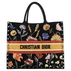 Christian Dior Book Tote Multicolor Studded Suede Large