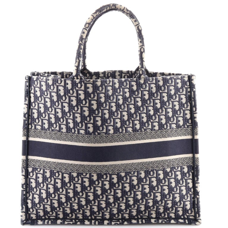 Christian Dior Book Tote Oblique Canvas Large For Sale at 1stDibs