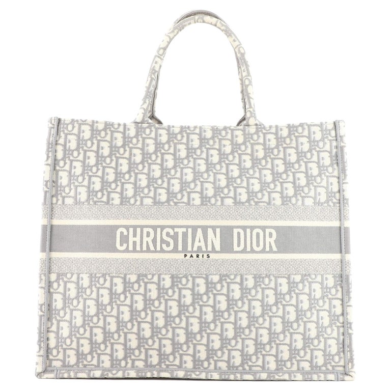 Christian Dior Book Tote Oblique Canvas Large For Sale at 1stDibs