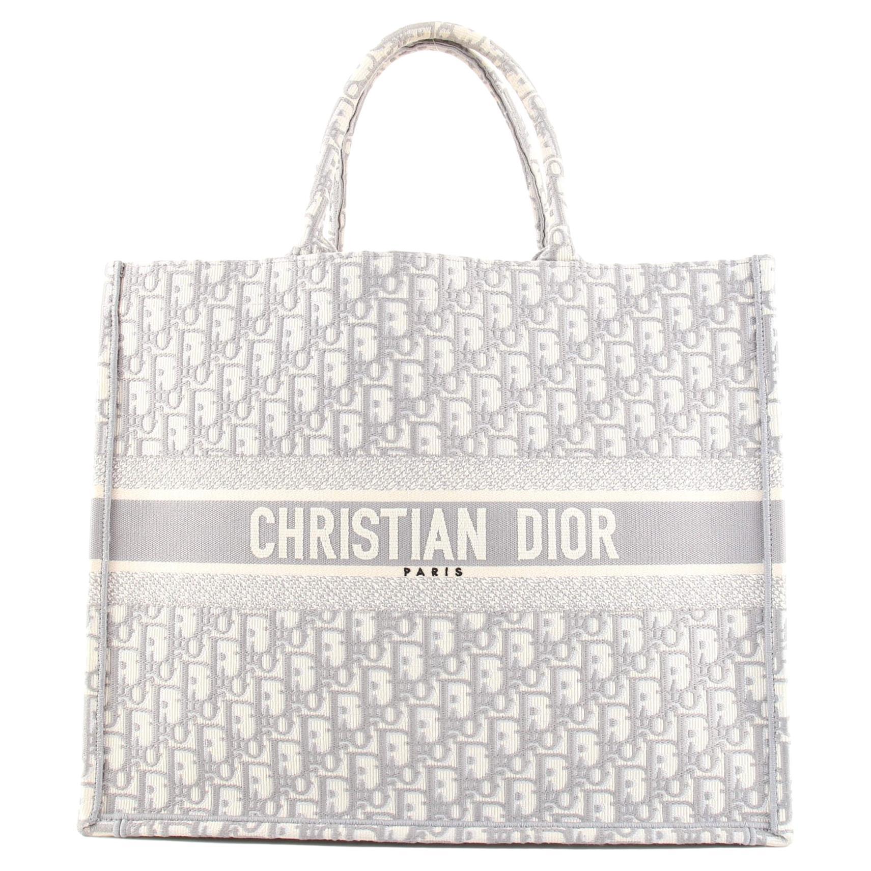 Christian Dior Book Tote Oblique Canvas Large For Sale at 1stDibs
