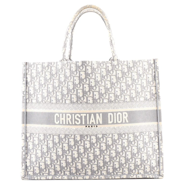 Christian Dior Book Tote Oblique Canvas Large For Sale at 1stDibs