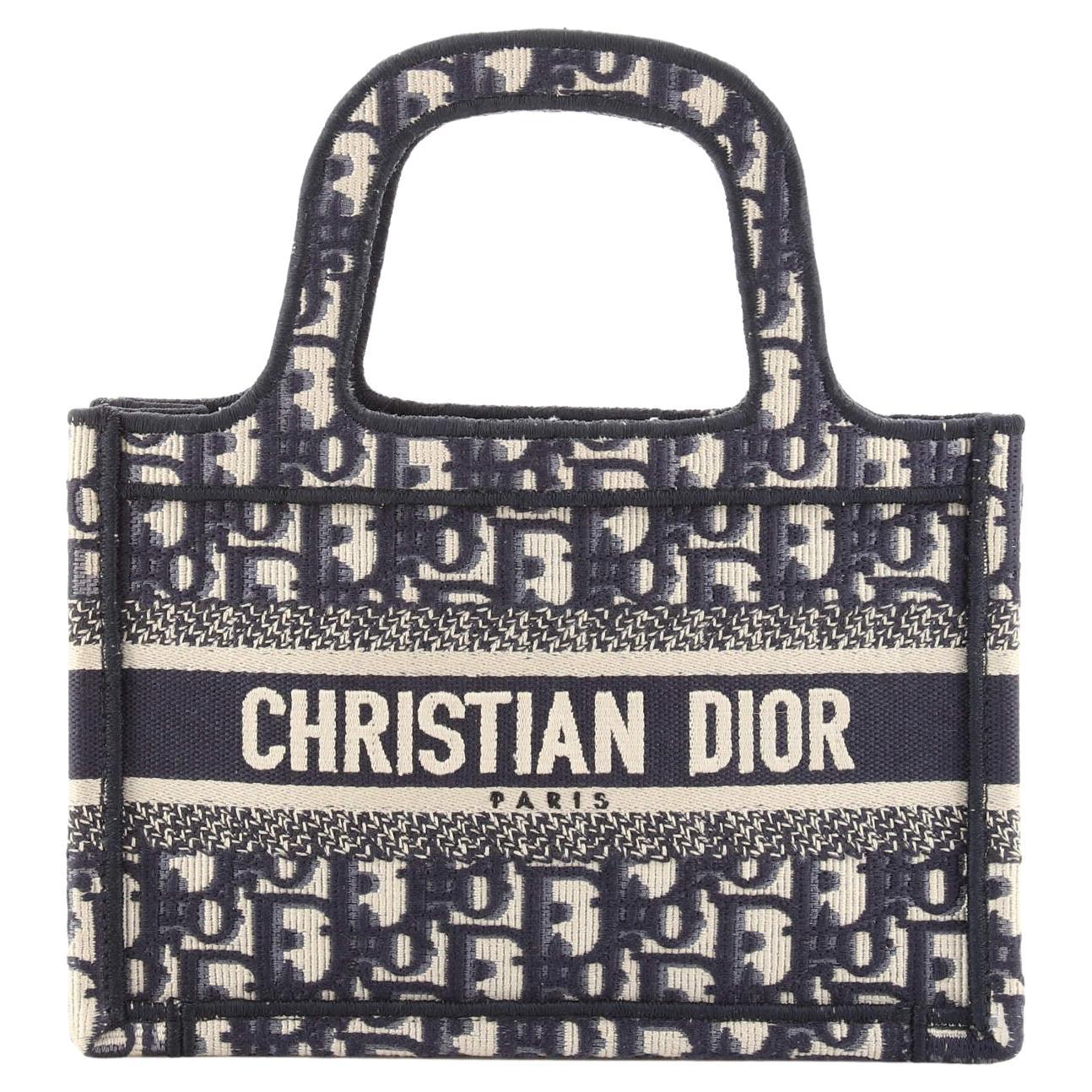 Christian Dior Book Tote Oblique Canvas Mini