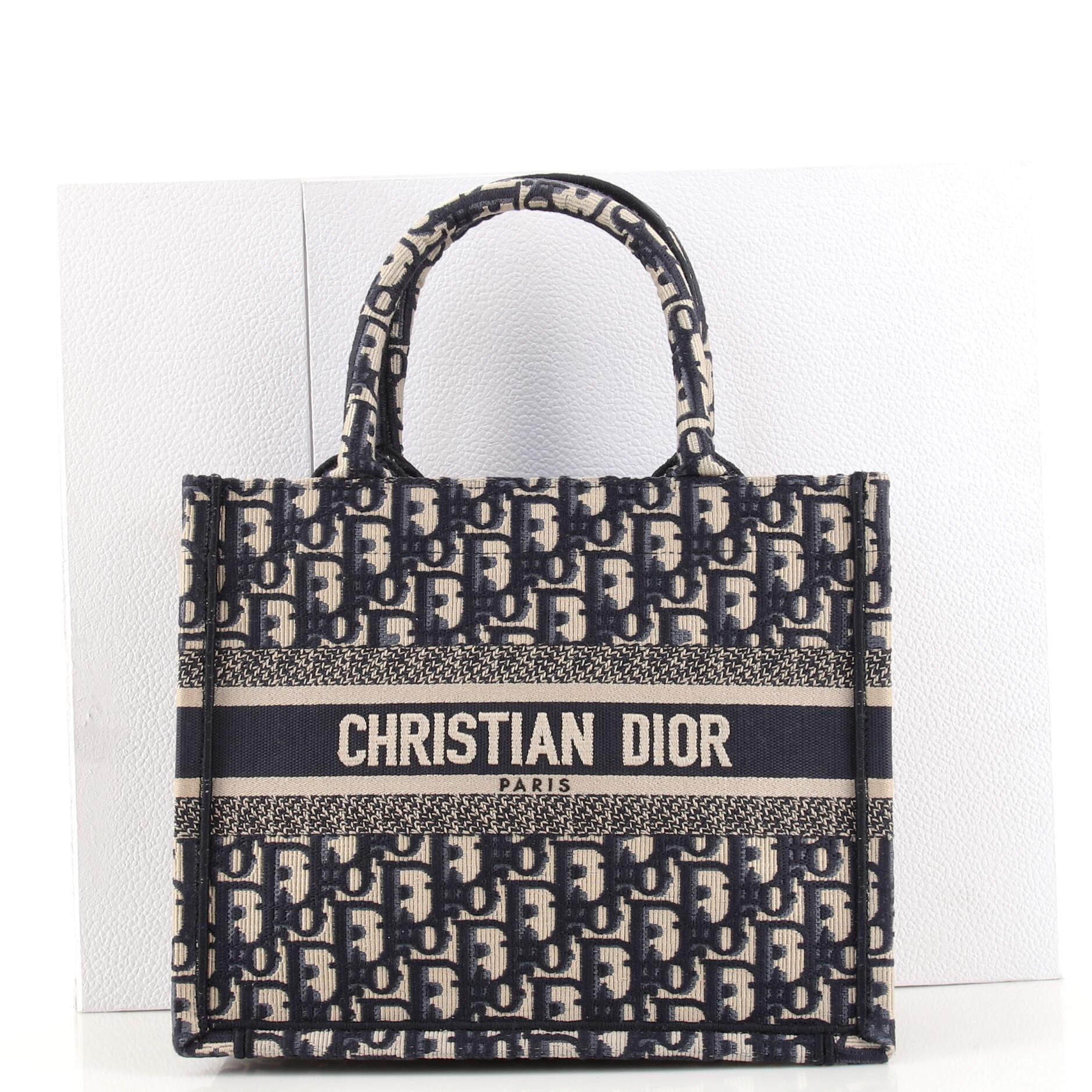 Christian Dior Book Tote Oblique Canvas Small at 1stDibs
