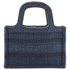 Christian Dior Book Tote Oblique Denim Mini