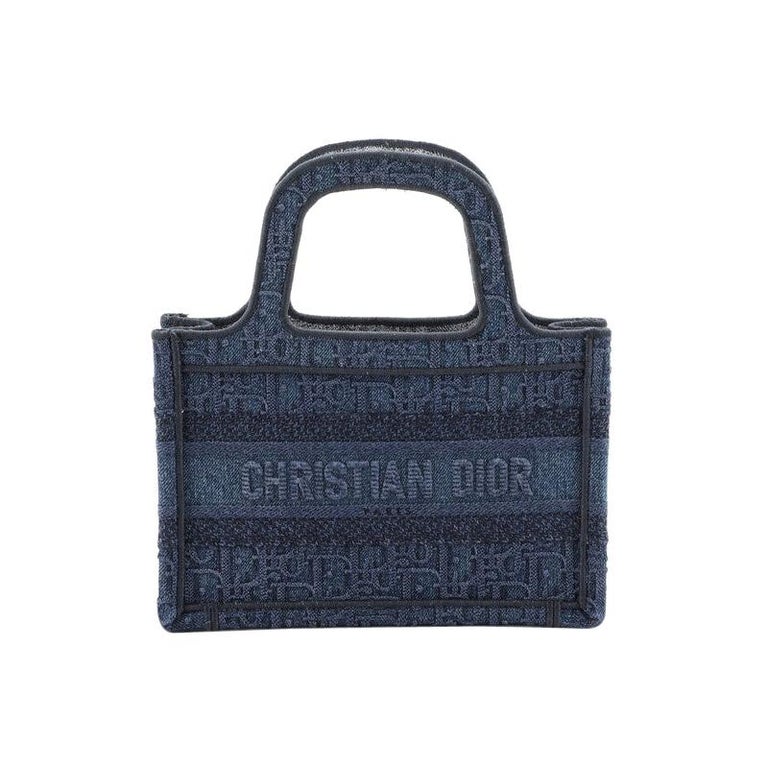 Christian Dior Book Tote Oblique Denim Mini at 1stDibs