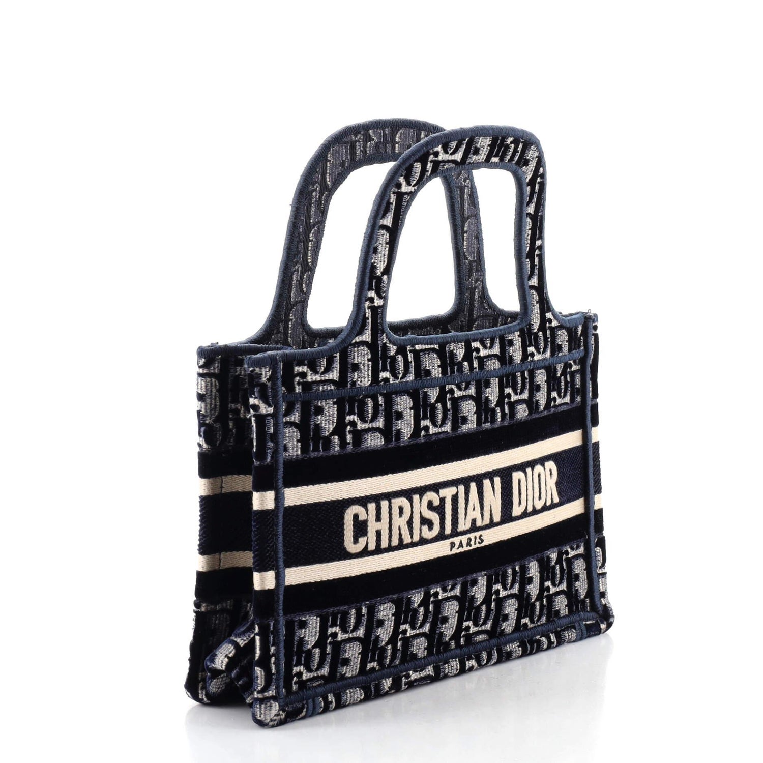 Christian Dior Book Tote Oblique Velvet Mini at 1stDibs
