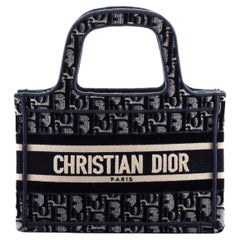 Christian Dior Book Tote Oblique Velvet Mini