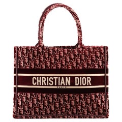 Christian Dior Book Tote Oblique Velvet Small