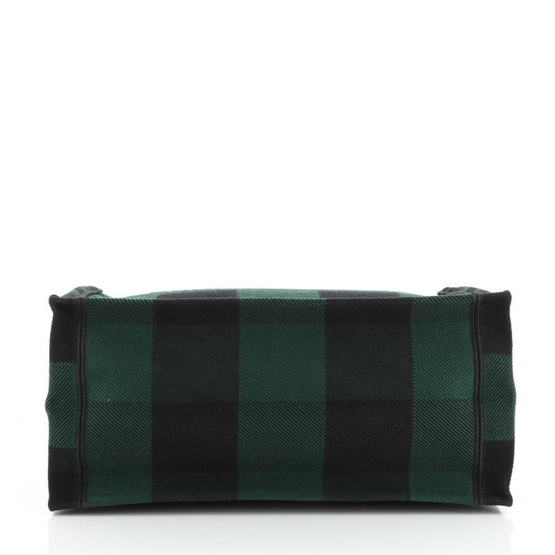 Women's or Men's Christian Dior Book Tote Plaid Canvas Small