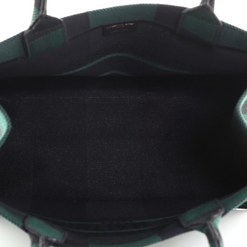 Christian Dior Book Tote Plaid Canvas Small 1