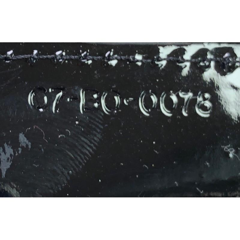 Black Christian Dior Boston Bag Embossed Patent Mini