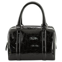 Christian Dior Boston Bag Embossed Patent Mini