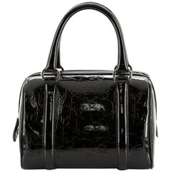 Christian Dior Boston Bag Embossed Patent Mini