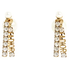 Christian Dior Boucles d'Oreille Tribales J Adior Orecchini d'oro Perle Borchie