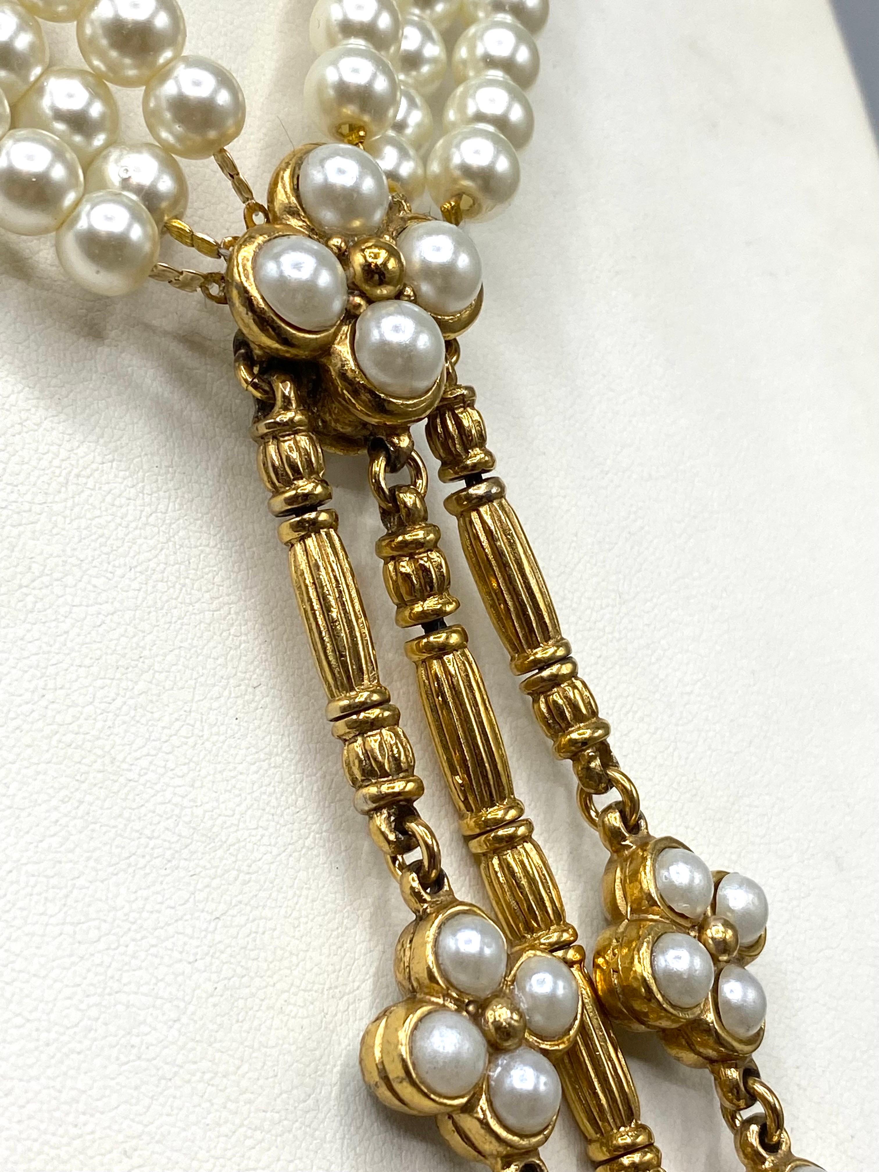 Christian Dior Boutique 1980s Pearl Pendant Necklace 11