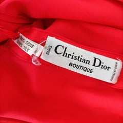 Christian Dior Boutique: Vintage red silk dress from the 1990s