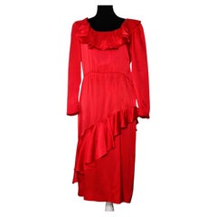 Christian Dior Boutique: Vintage red silk dress from the 1990s