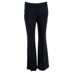 Christian Dior Boutique Black Crepe Flared Trousers M